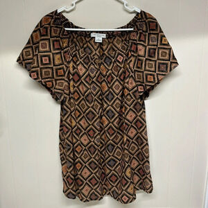Liz Claiborne Scoop neck Top Sz 1x